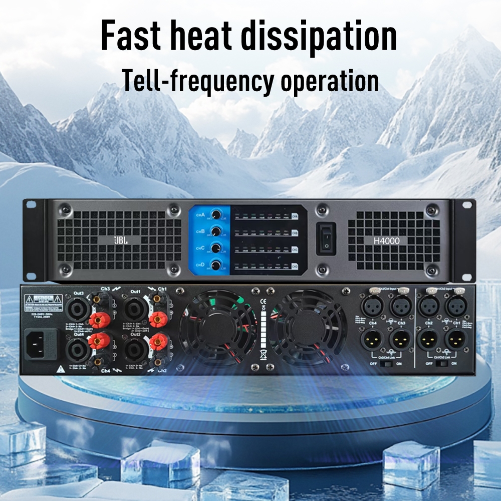 Jual H4000 power amplifier 1500W 8 ohm 2/4-channel D-class, mudah untuk ...