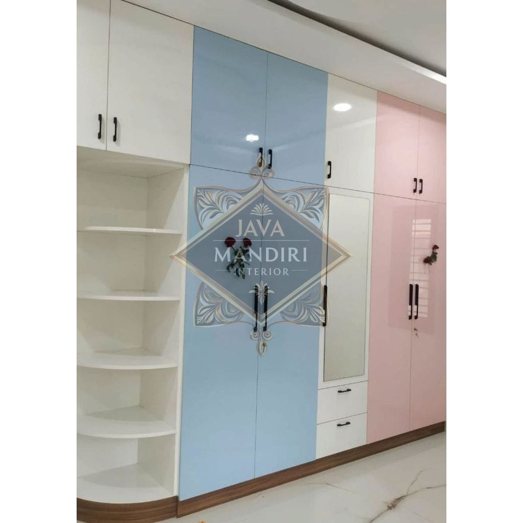 Jual JMI-Wardrobe Minimalis Kekinian Multiflack|Custom Model | Shopee ...
