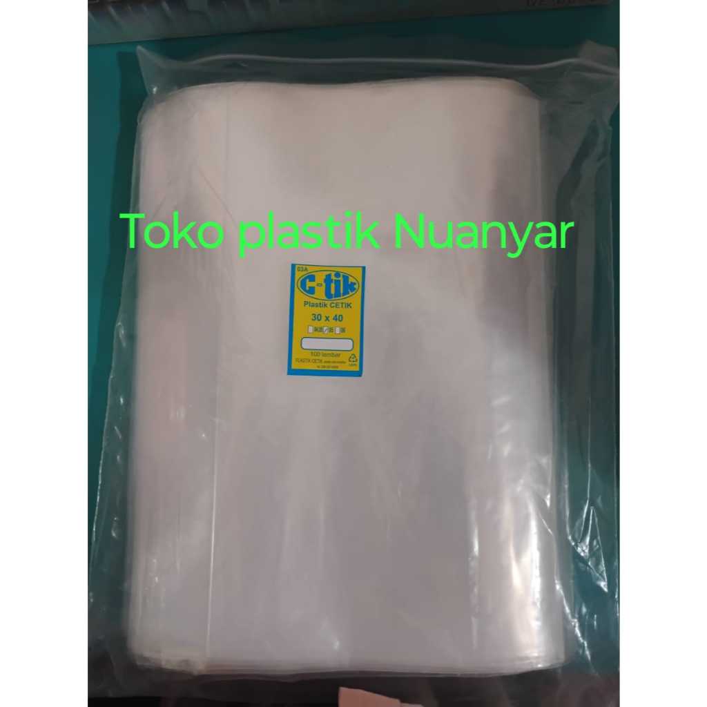 Jual Plastik Klip CTik perpack Lembar Ziplock 30 x 40 cm Cetik C-tik ...