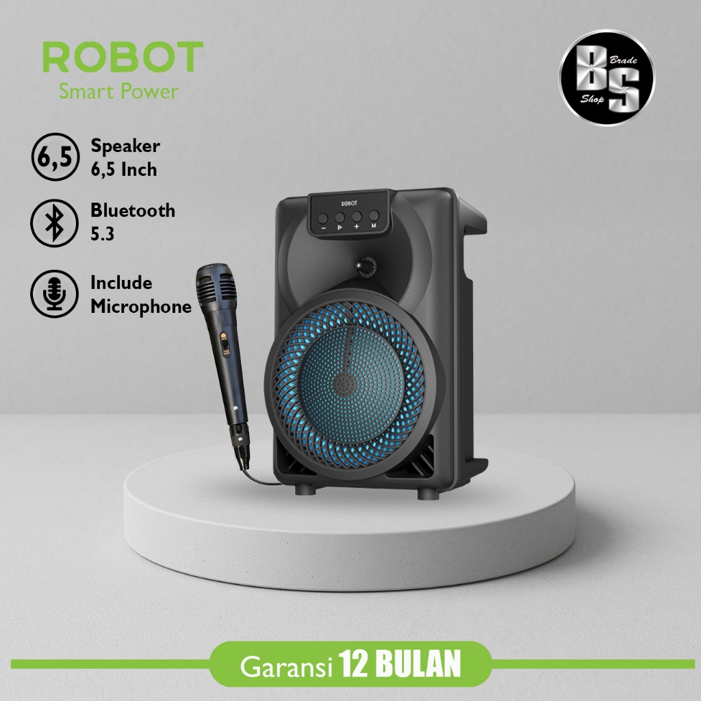Jual Speaker Bluetooth Robot 6,5 Inch + Microphone RB350 Karaoke KTV ...