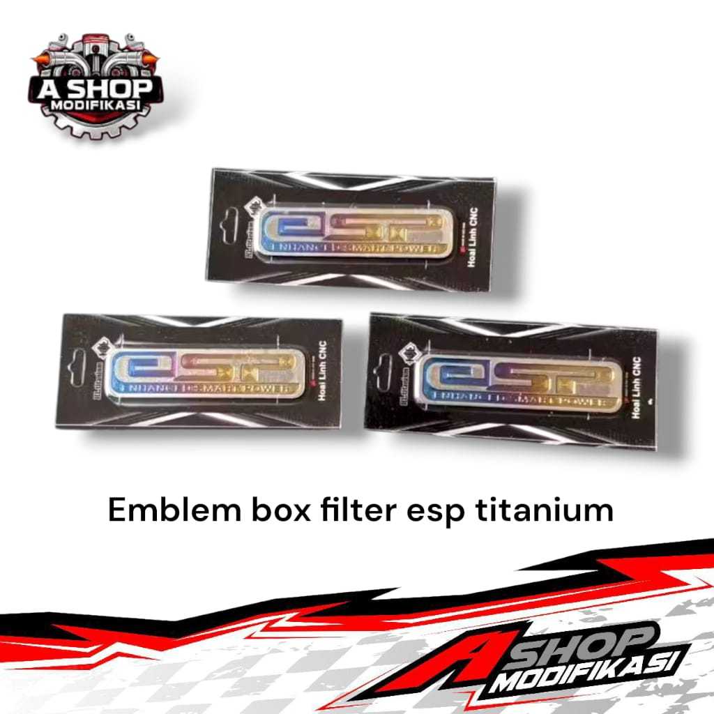 Jual Emblem Box Filter Titanium ESP Honda | Shopee Indonesia