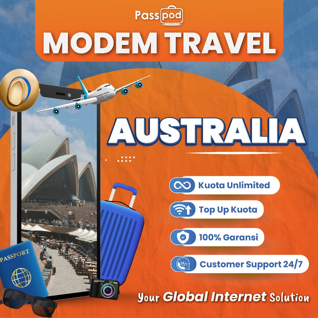 Jual PASSPOD Modem Travel Australia Unlimited | Shopee Indonesia