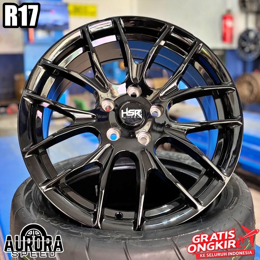 Jual Velg racing HSR OSTER R17x7,5/9 pcd 5x114 black cocok untuk mobil ...