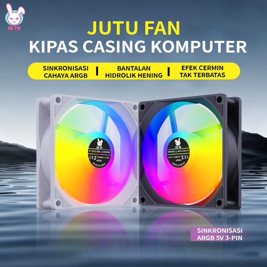 Jual JT CPU Fan Casing Cooling 12 cm Shadow Black RGB High Speed ...