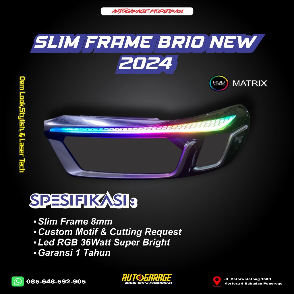 Jual Slimframe Custom Smart RGB Brio New 2024 Facelift | Shopee Indonesia