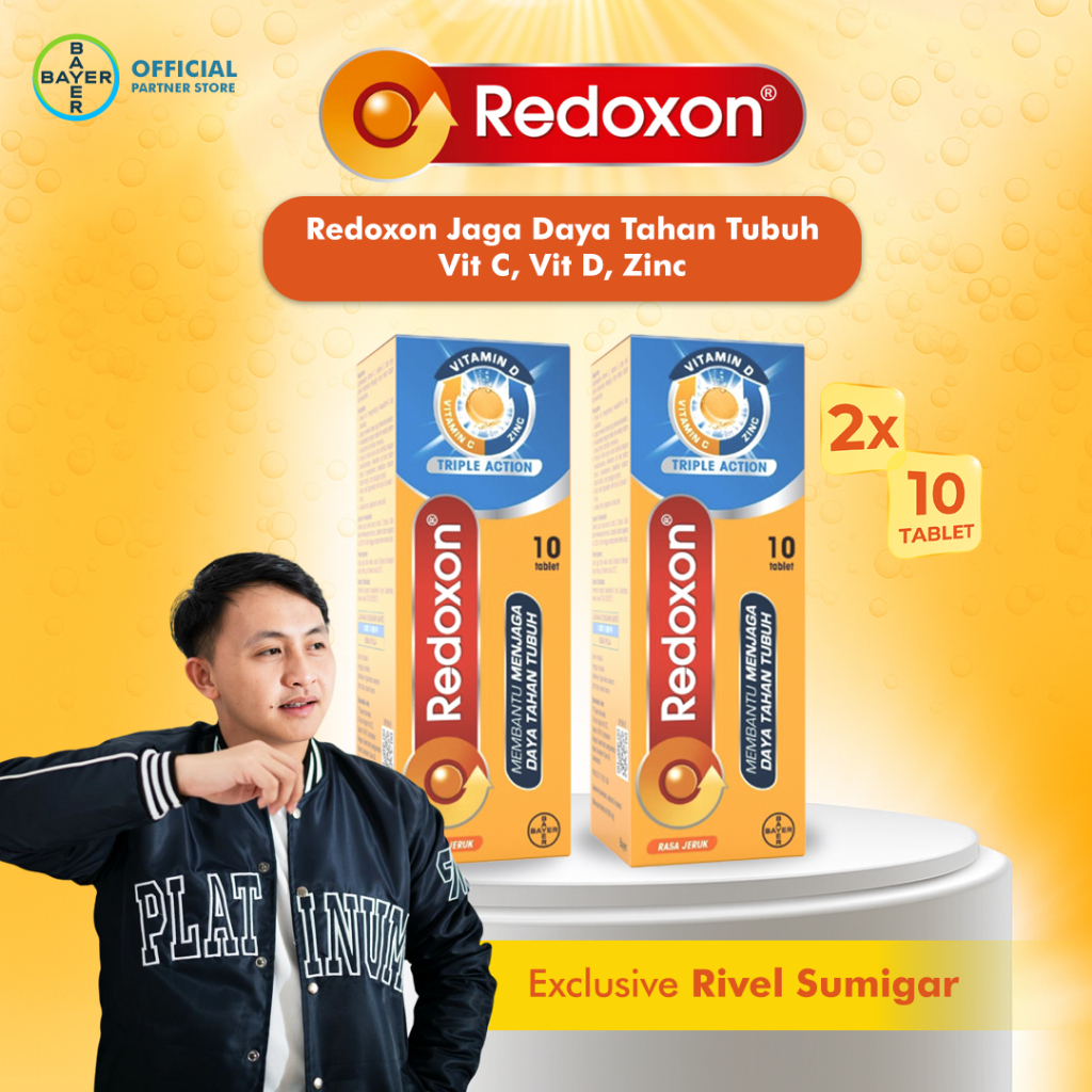 Jual [EXCLUSIVE RIVEL SUMIGAR] Redoxon Vitamin C, D, dan Zinc Rasa ...