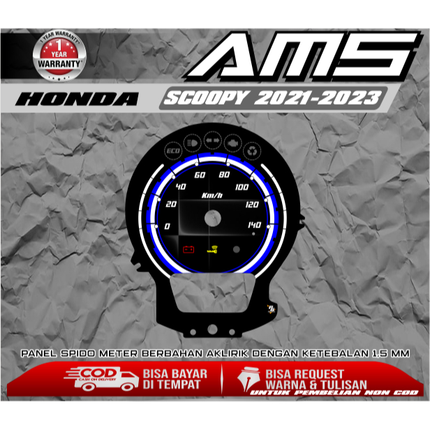 Jual Custom Speedometer Panel For Scoopy 2021-2023 || Custom ...
