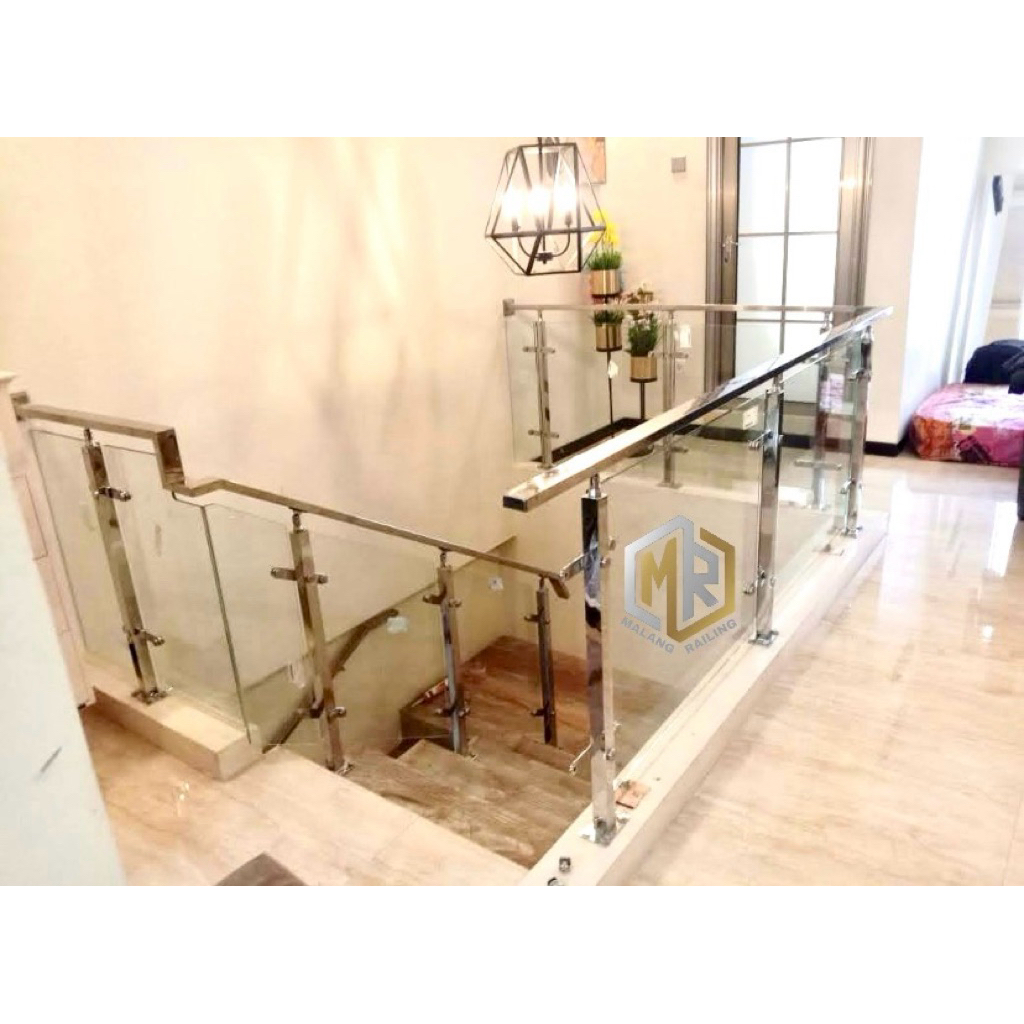 Jual Railing Tangga Kaca Full Stainless Minimalis | Shopee Indonesia