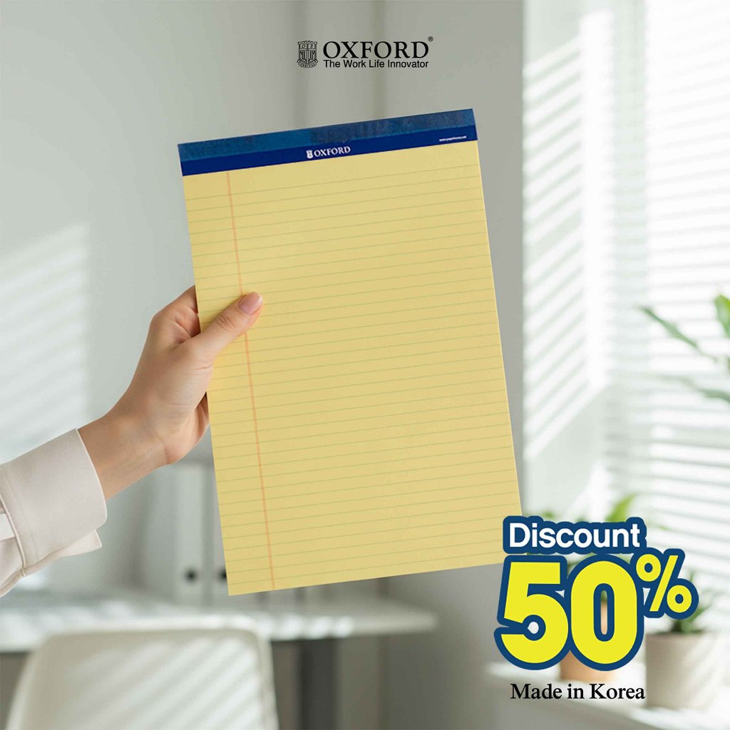 Jual Oxford Legal Pad Warna Cream Ukuran A4+ 70 Lembar – Notepad ...