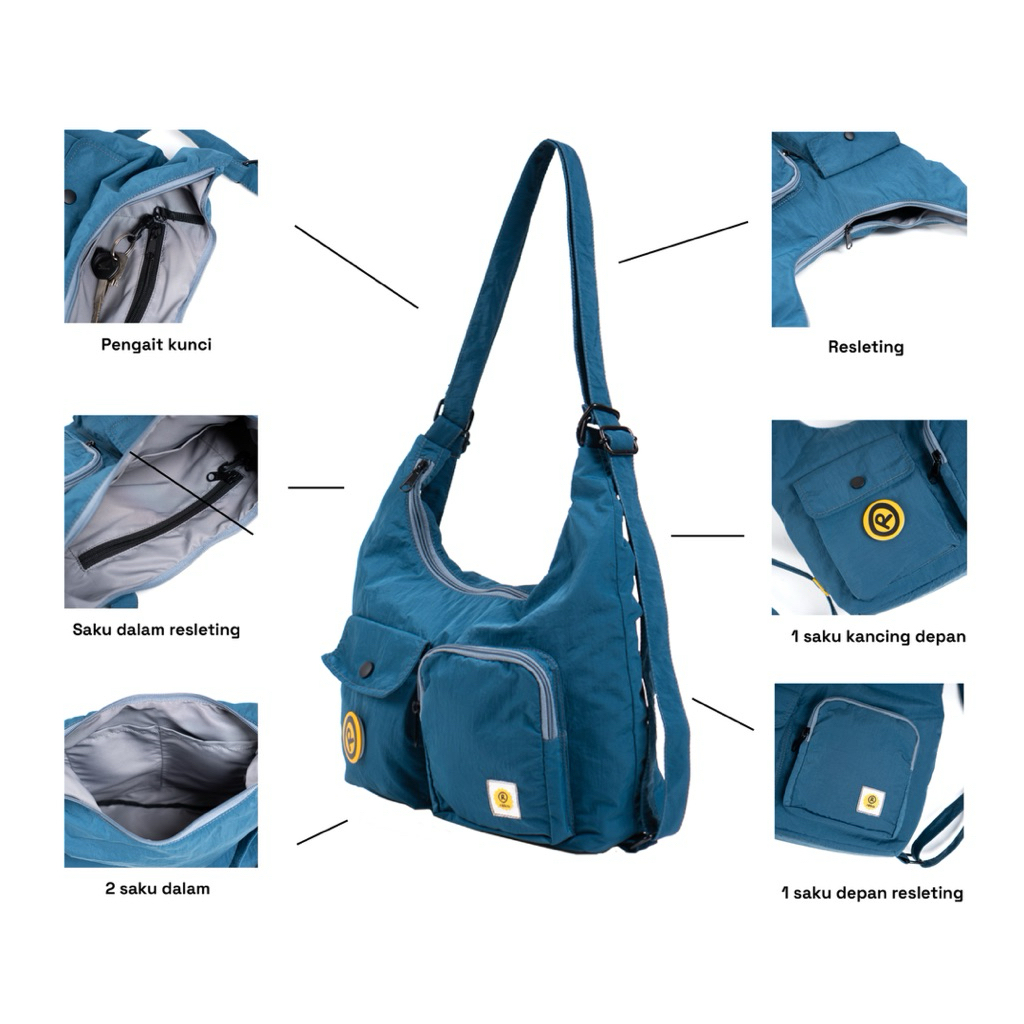 Jual REKA - CALMA Bag 3 in 1 - Totebag- Slingbag - Backpack - Totepack ...
