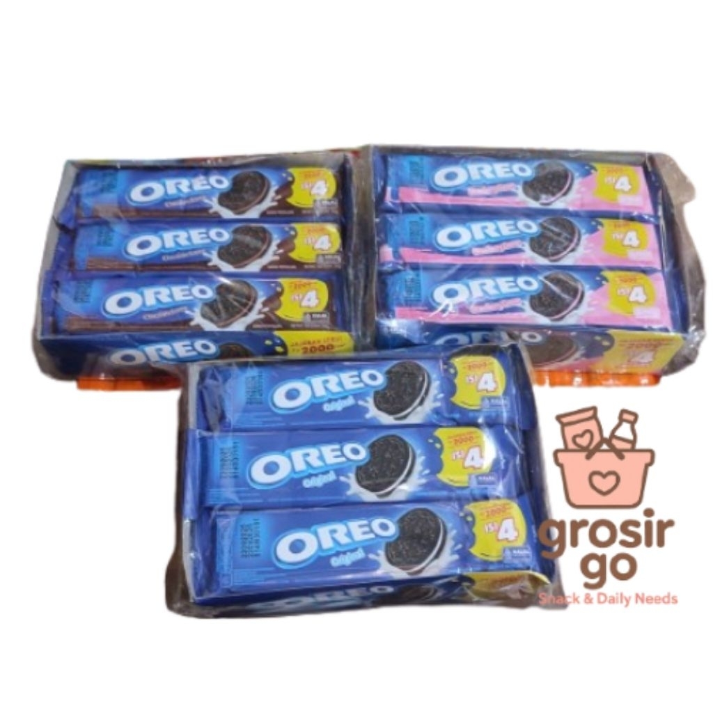 Jual Biskuit Oreo 1 pack isi 12 bungkus 3 rasa | Shopee Indonesia