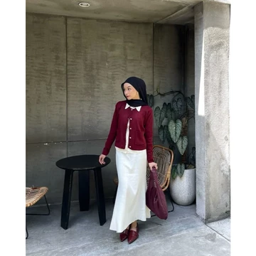 Rosehil Rok Satin Maxi Wanita Premium Rok Panjang Elegan Bahan Tebal Mengkilap