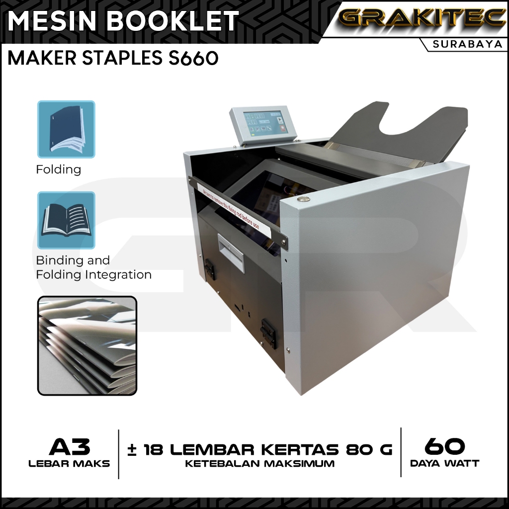 Jual Mesin Booklet Maker A3 | Mesin Staples Lipat Otomatis | Mesin ...