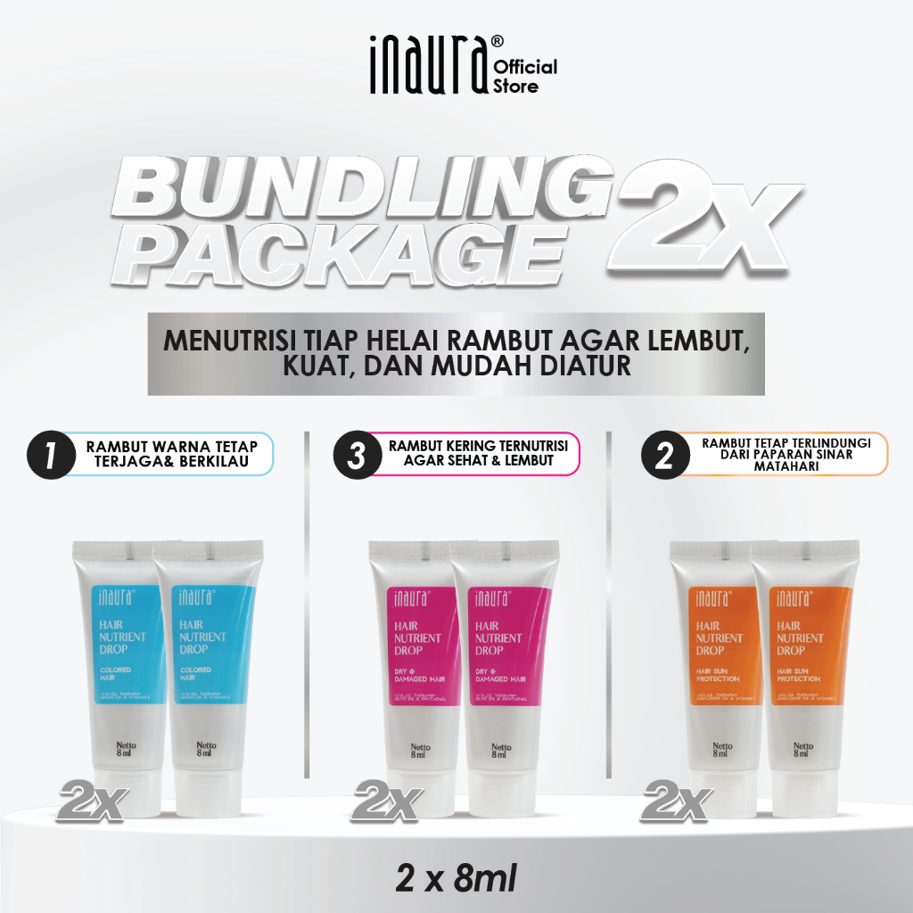 Jual inaura paket isi 2 pcs Nutrien drop 8ml vitamin rambut | Shopee ...