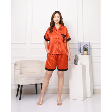 Set Baju Tidur Piama Setelan Bagus Buat Sehari Hari Bahan Satin Impor
