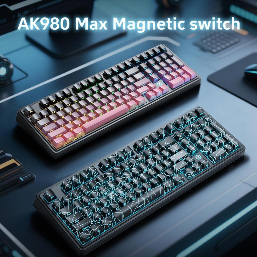 Jual Ajazz AK980 MAX HE Wired Mechanical Keyboard Gaming Magnetic Rice ...