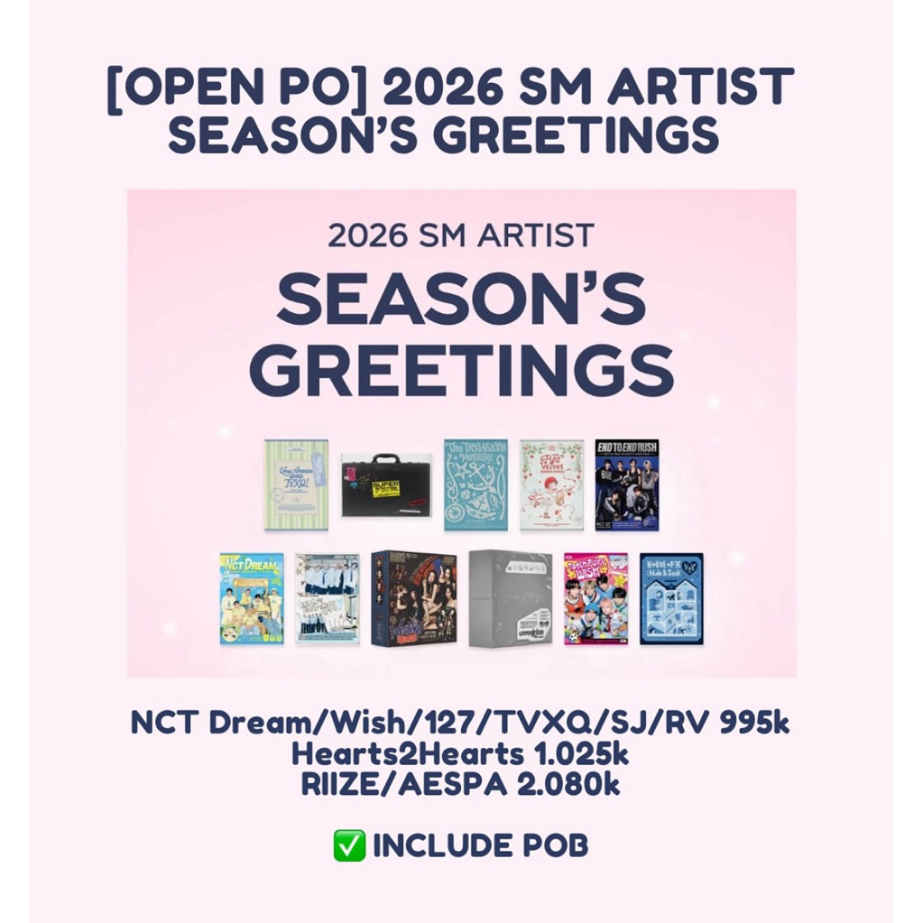 Jual [OPEN PO] SM SEASON’S GREETINGS 2026 FULLSET + POB SMSTORE ...