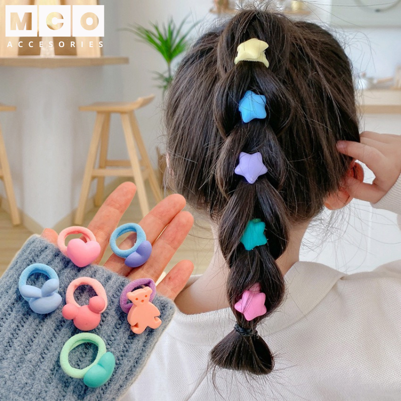 Jual Ikat Rambut Anak Karet Donat Mini Karakter Isi 10 Fashion Korea ...