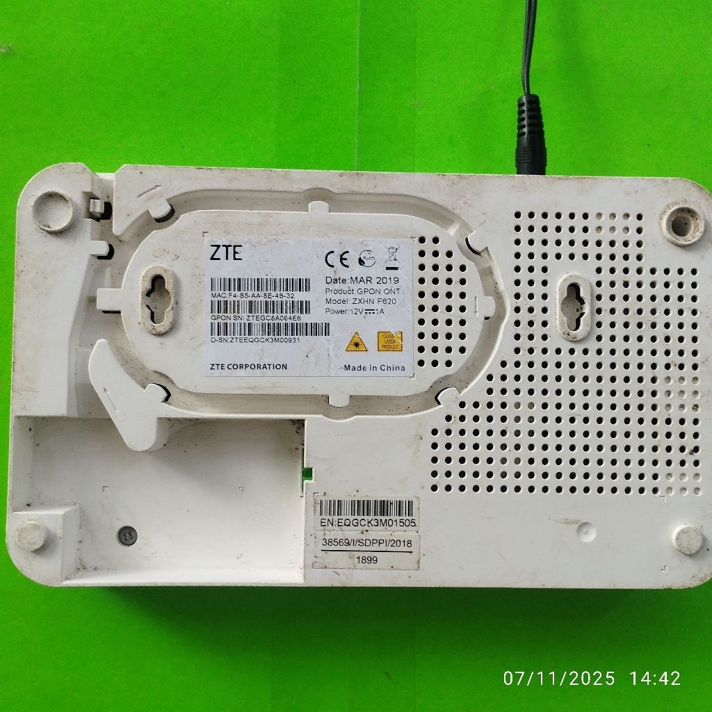 Jual OXYGEN ZTE ZXHN F620 GPON ONT ROUTER WIRELESS | Shopee Indonesia