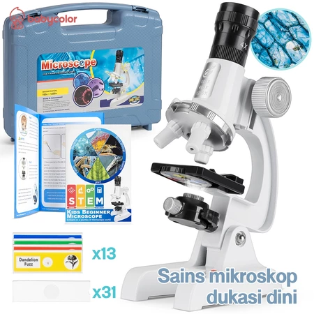 Babycolor Mikroskop Kit 58 pieces untuk eksperimen sains anak SD