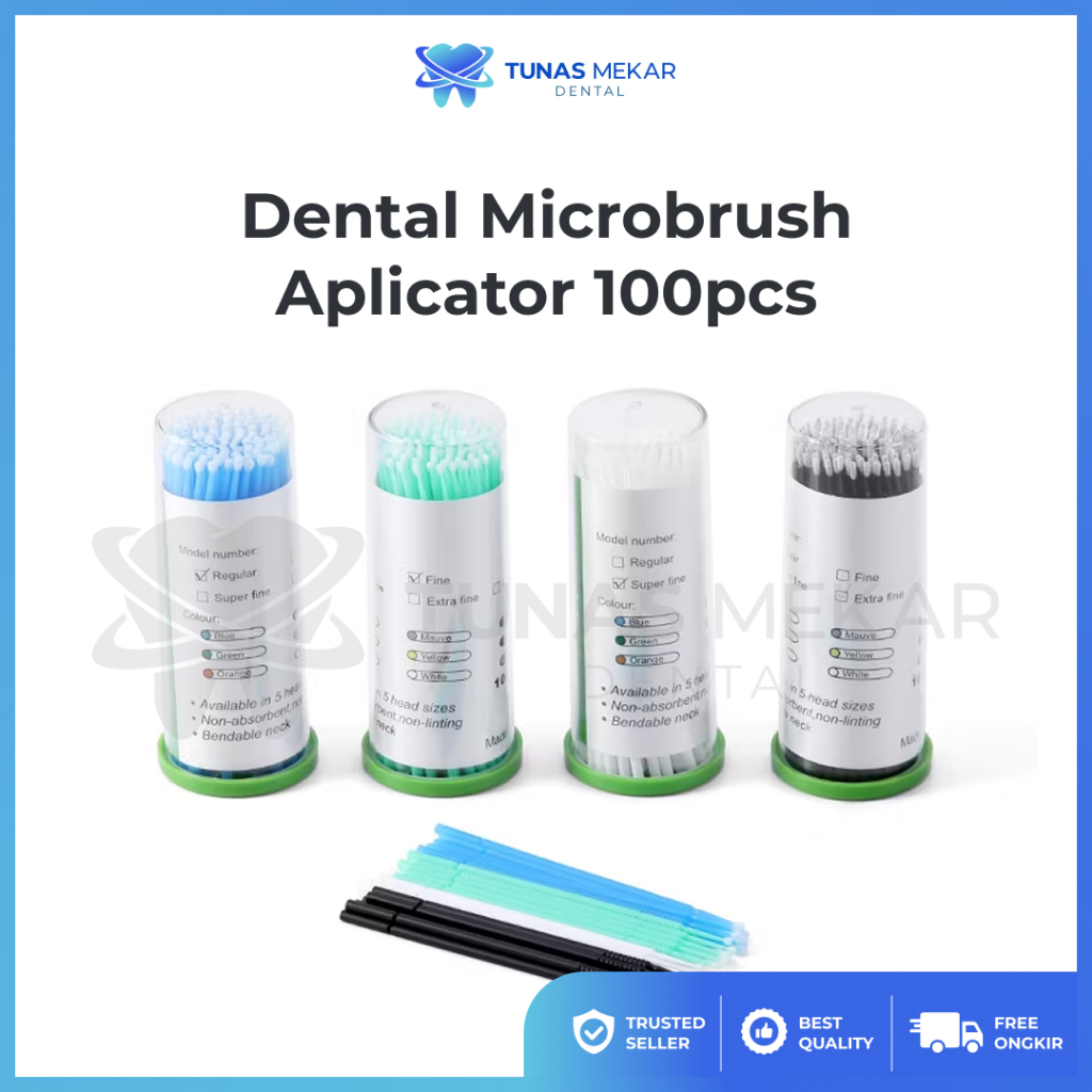 Jual Dental Microbrush Micro Mikro Brush Aplicator Micro Dental 100pcs ...