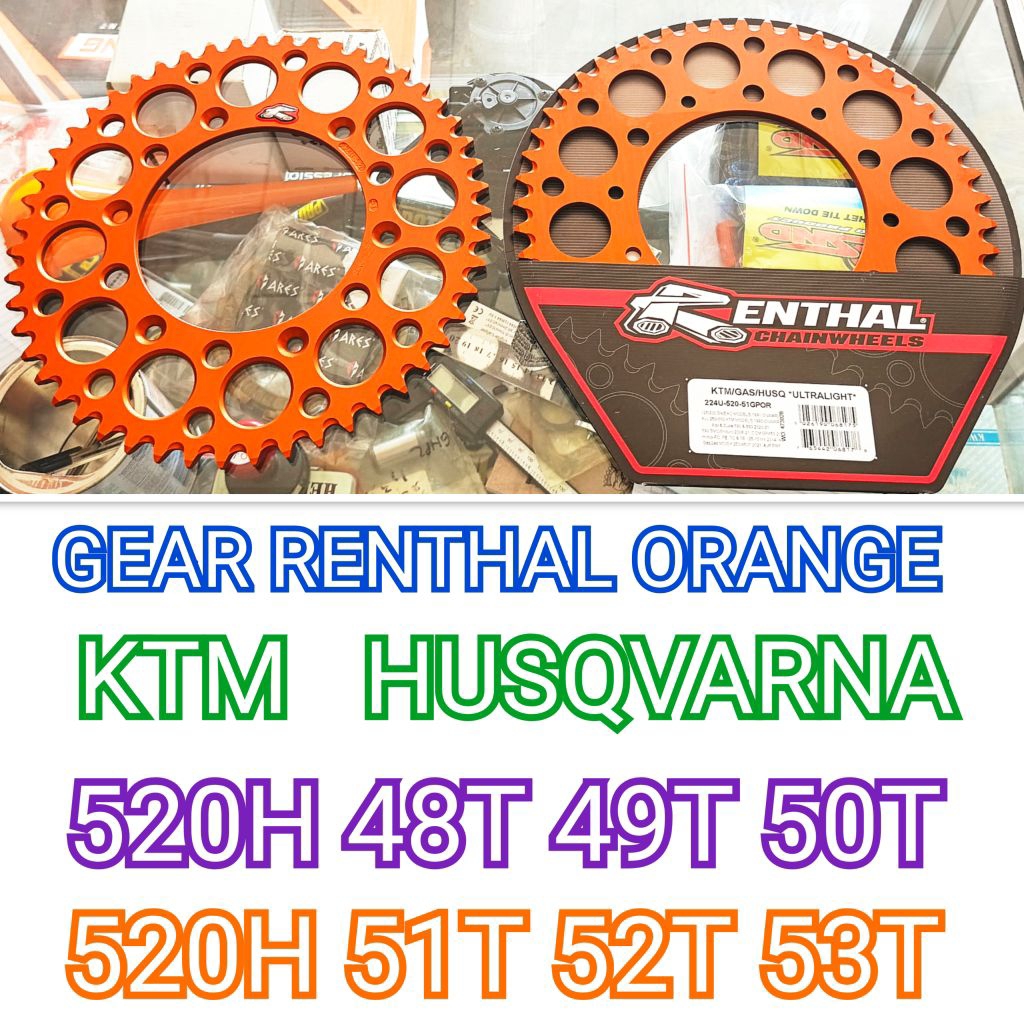 Jual Gear RENTHAL ORANGE KTM 520H | Shopee Indonesia