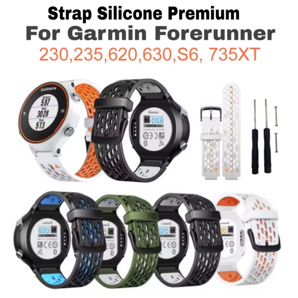 Correa de silicona para reloj inteligente Garmin Forerunner 235/220/230/620/630/735XT con