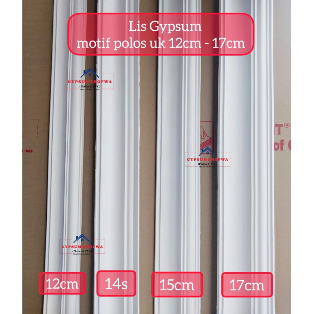 Jual Lis Gipsum List Gypsum Motif Kiki Polos 12 Cm 17 Cm List