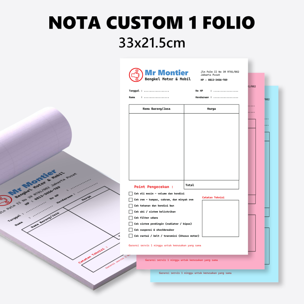 Jual Cetak Nota Custom 2 Ply F4/A4 | Shopee Indonesia