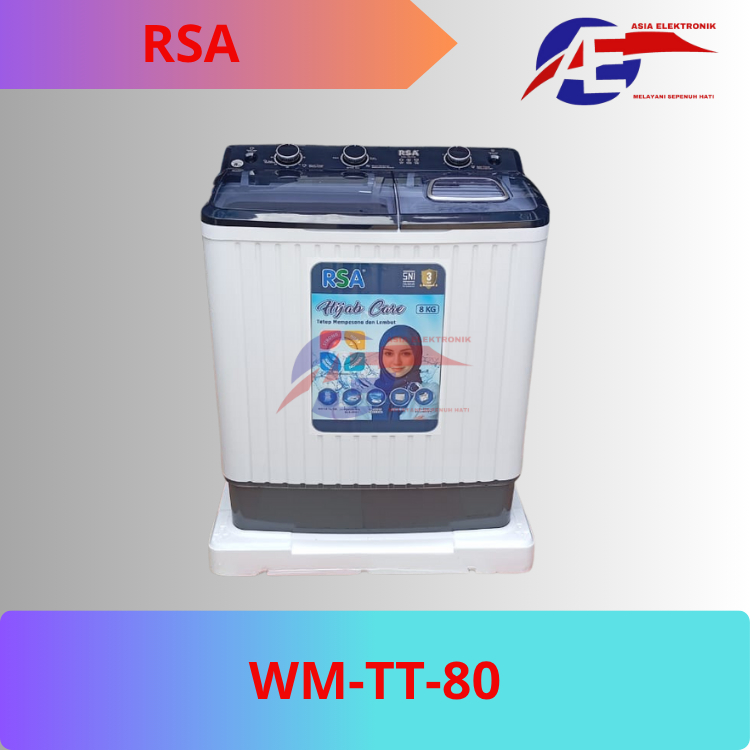 Jual Mesin Cuci RSA WM TT 80 | Mesin Cuci 2 Tabung | Kapasitas 8 Kg ...