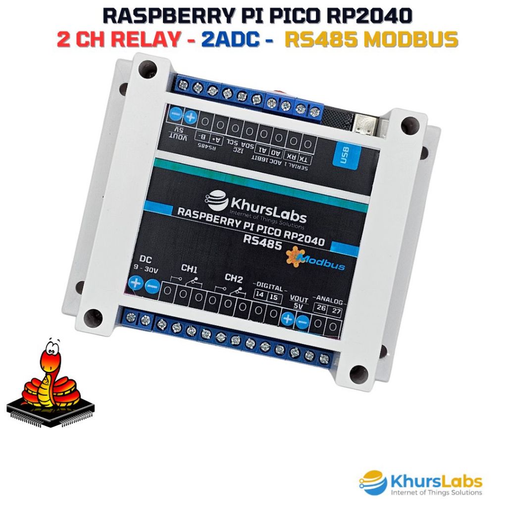 Jual Raspberry Pi Pico RP2040 PICO 2 RP2350 IOT 2CH Relay ADC 16BIT ...