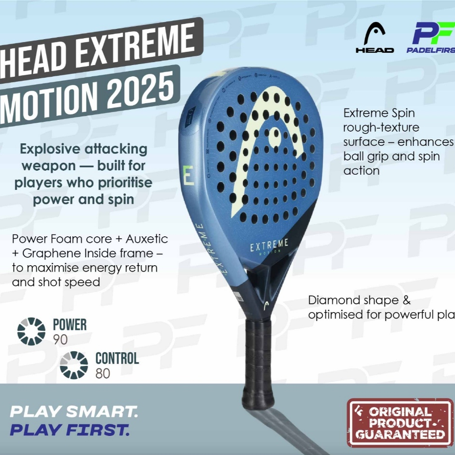 Jual HEAD Raket Padel Extreme Motion 2025 Ringan Power & Spin Ekstrem ...