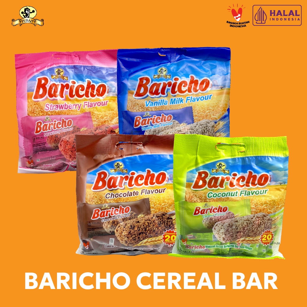 Jual Pusan Baricho Cereal Bar Paket All Varian (Cokelat, Strawberry ...