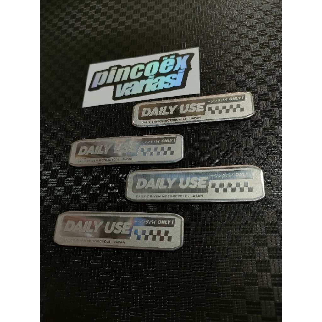 Jual emblem stainless filter daily use only | Shopee Indonesia