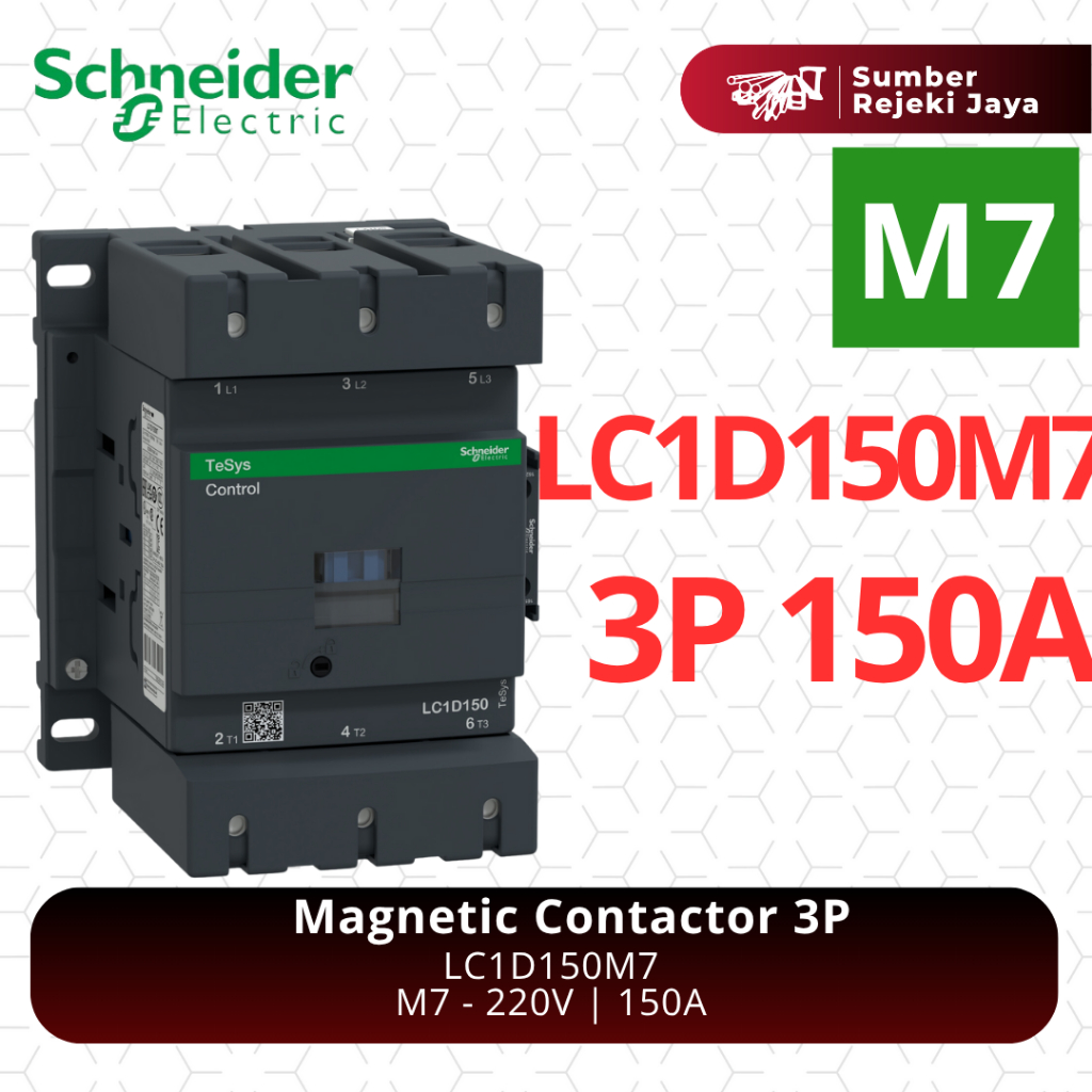 Schneider Kontaktor LC1D150M7 3P 150A 220VAC 220V | magnetic contactor | M7