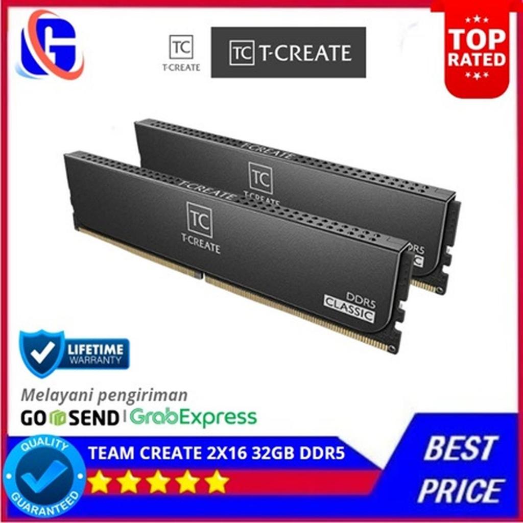 Jual TEAM T-CREATE CLASSIC RAM LONGDIMM DDR5 32GB (16GBX2) 6000MHZ ...