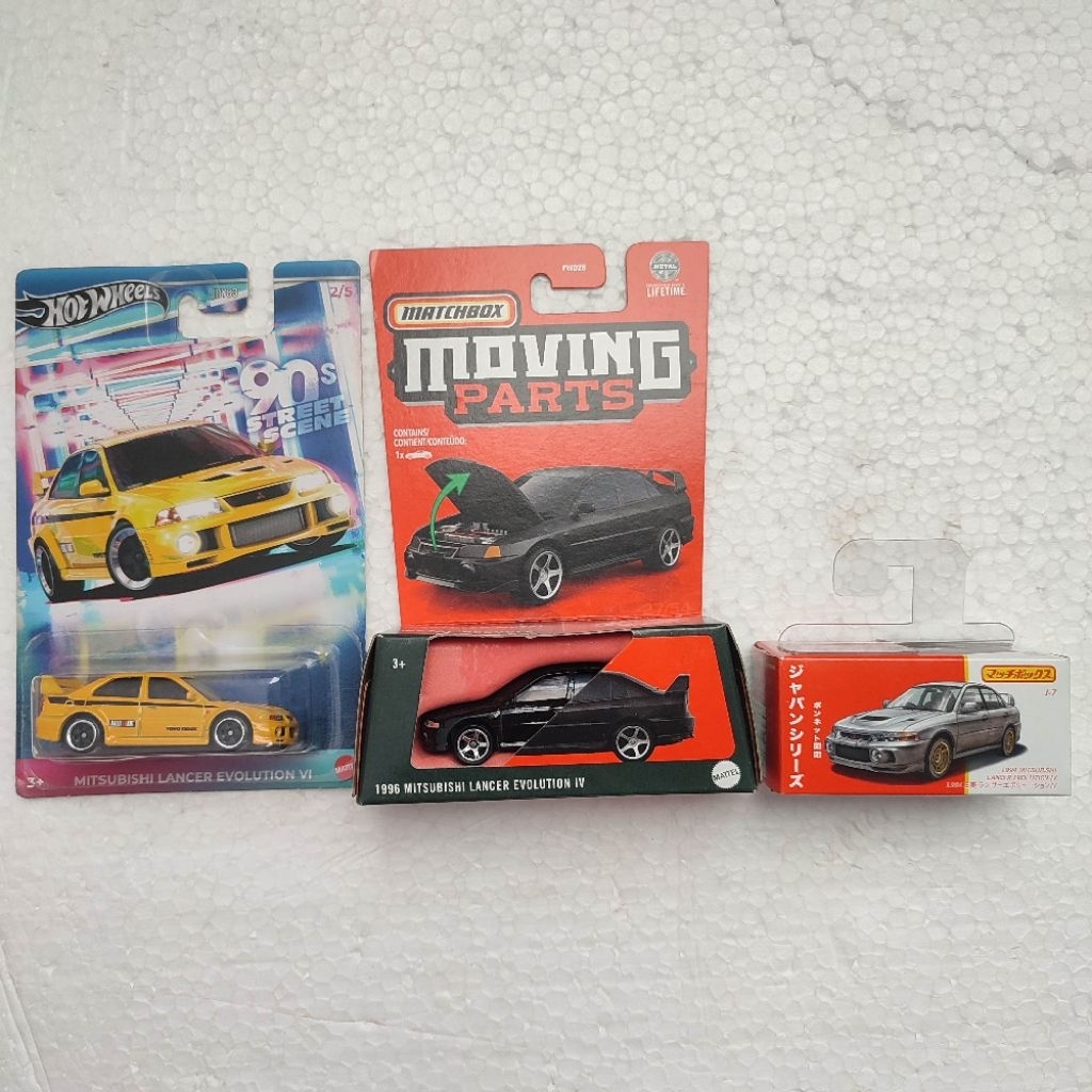 Jual HotWheels Mitsubishi Lancer Evolution VI 90s Street Scene Kuning ...