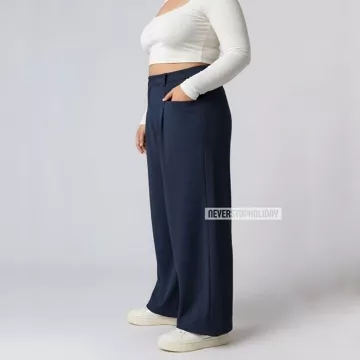 Celana ELENA Kulot Wanita High Waist Jumbo Bahan Semiwol – Loose Pants Korea Casual Formal Anti