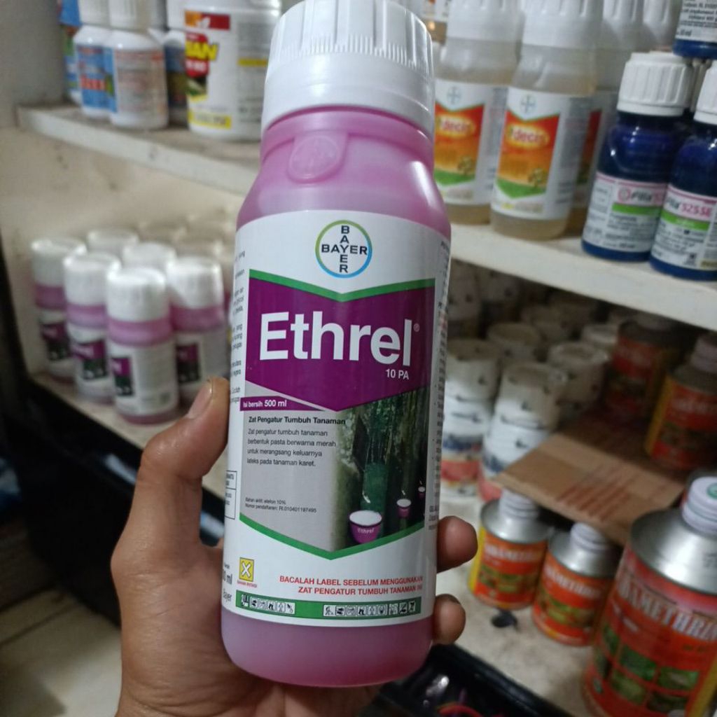 Jual ETHREL 500ml(BAYER) Untuk merangsang keluarnya lateks pada tanaman ...