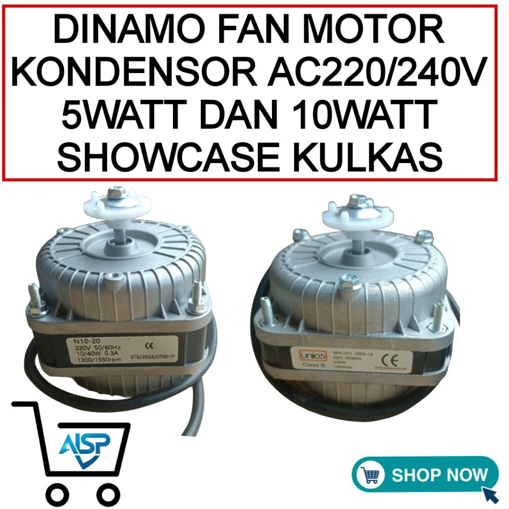 Jual DINAMO FAN MOTOR KONDENSOR AC 220–240V 5W / 10W – SHOWCASE ...