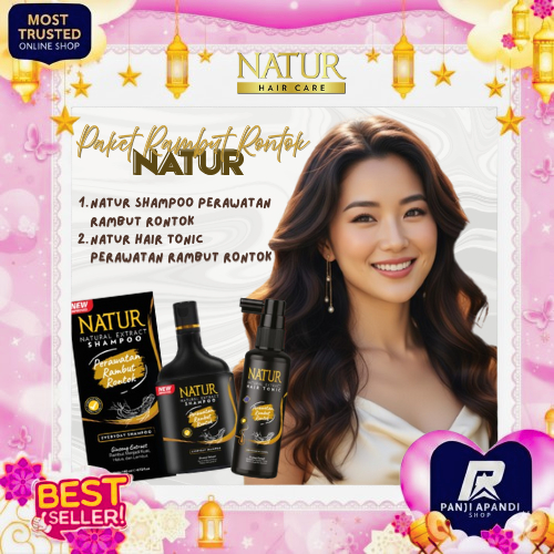 Jual Paket Natur Shampoo Ginseng Anti Rontok Hair Tonic Conditioner ...