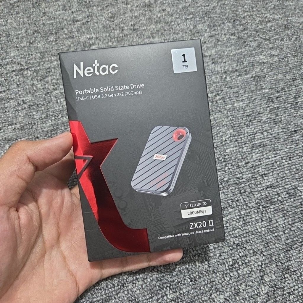 Jual Netac ZX20 II 1TB Magnetic External Portable SSD USB 3.2 Type C ...