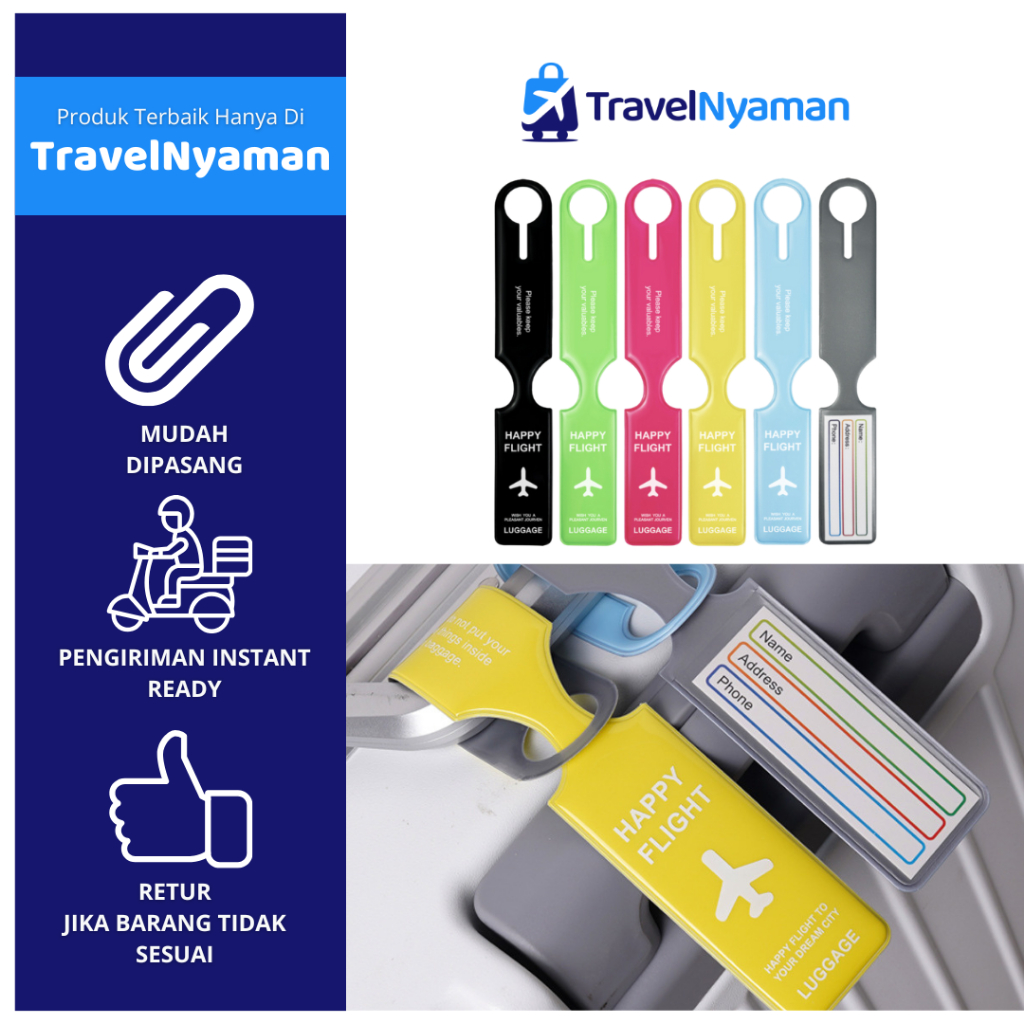 Jual TRAVELNYAMAN Tag Koper | Gantungan Koper | Name Tag Koper | Tag ...
