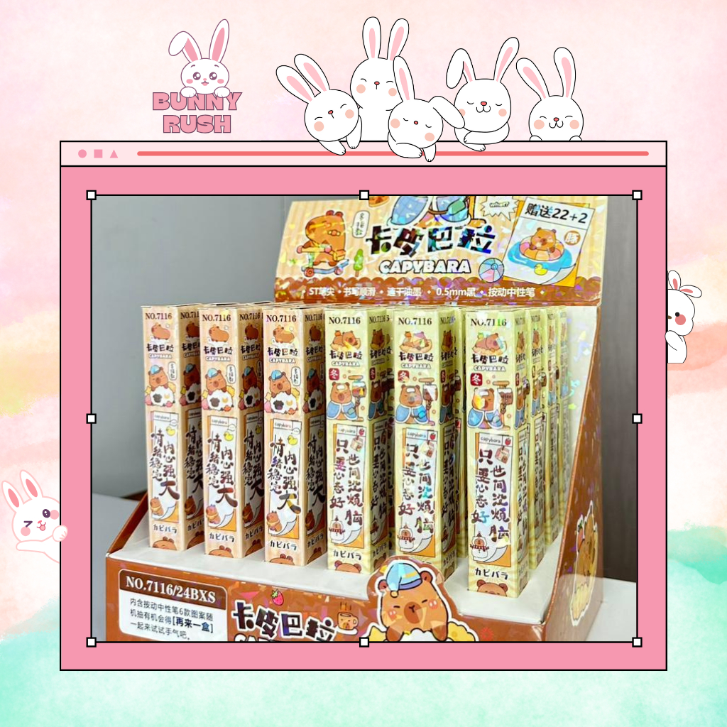 Jual [Bunny Rush] Blind Box Pulpen PREMIUM Capybara - Mystery Box ...
