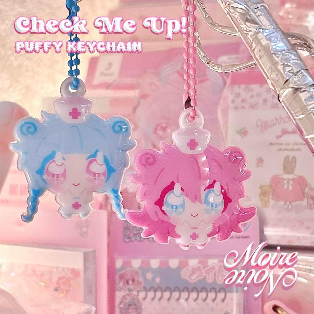 Jual [ monggupi ] moire & noire puffy keychain original character ...
