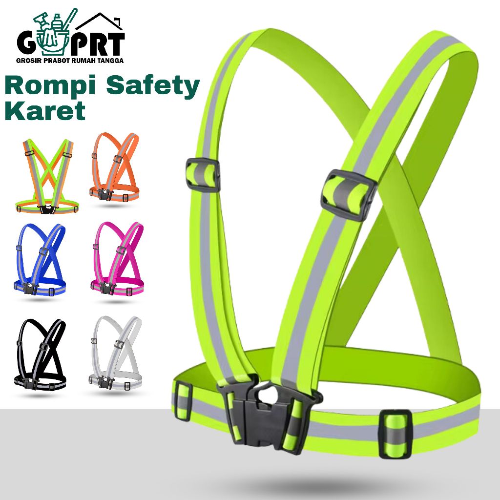 Jual GPRT Rompi Safety V Karet Scotlight Elastic Safety Vest Reflective ...