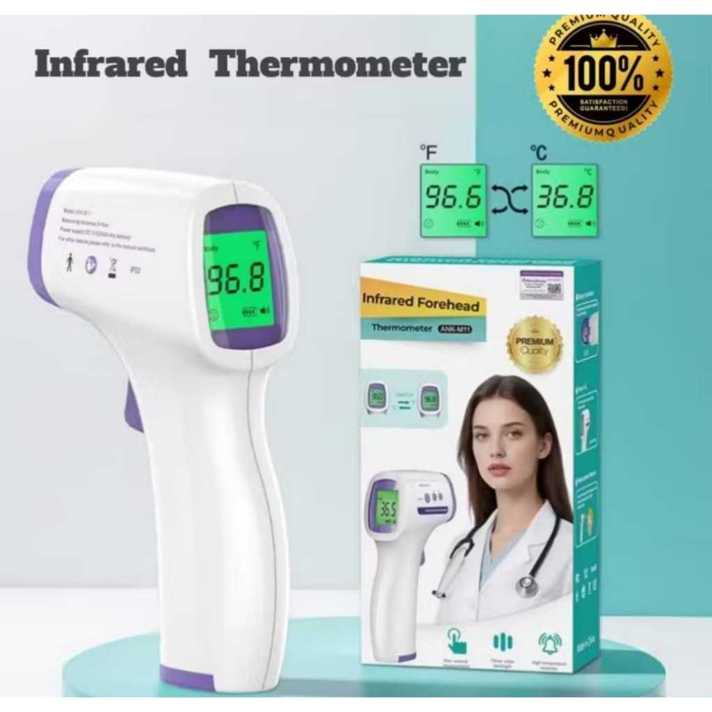Jual Thermo gun Termometer tembak infrared alat pengukur suhu tubuh ...