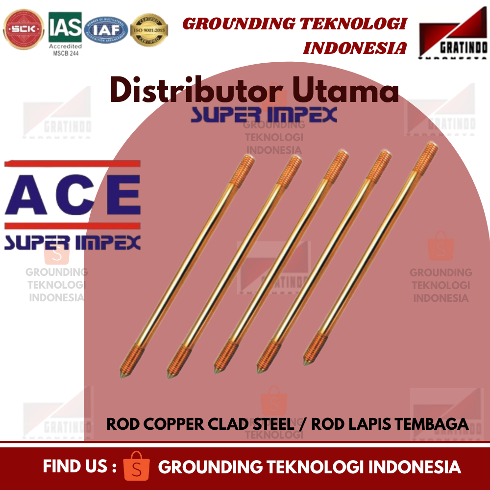 Jual Grounding Rod Lapis Tembaga 5/8