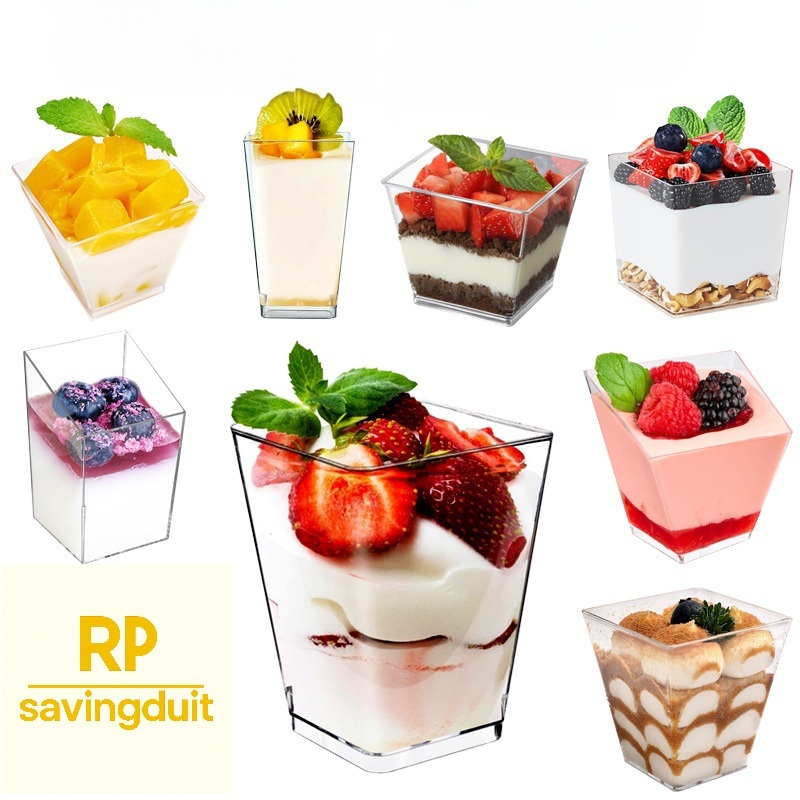 Jual 10pcs / 70ml 120ml 150ml 200ml Kotak Akrilik Tempat Puding ...