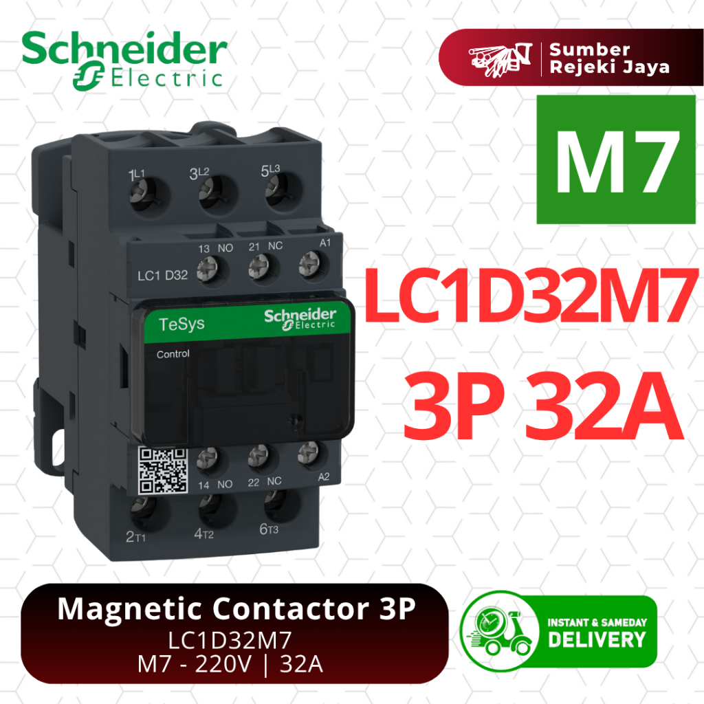 Jual Schneider Kontaktor LC1D32M7 3P 32A 220VAC 220V | magnetic ...